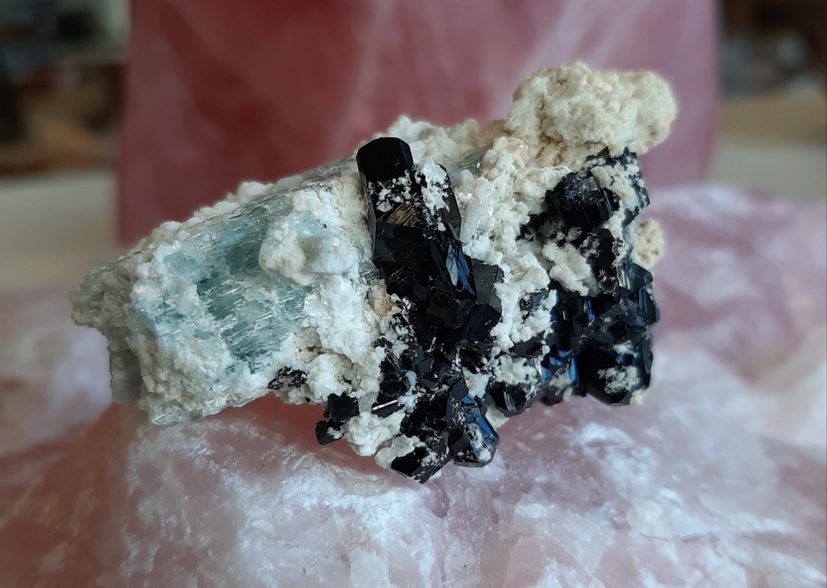 Aquamarine and rose quartz - Heart of the Bay - Byron Bay Crystals